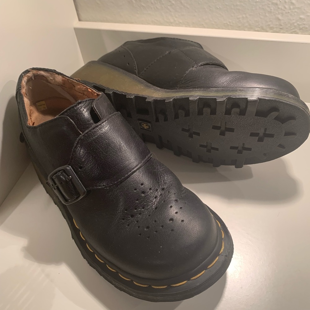 Dr. Martens, Vintage 90s, monk buckle strap, leather loafers